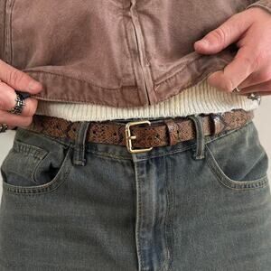 Western brown snakeskin cowboy